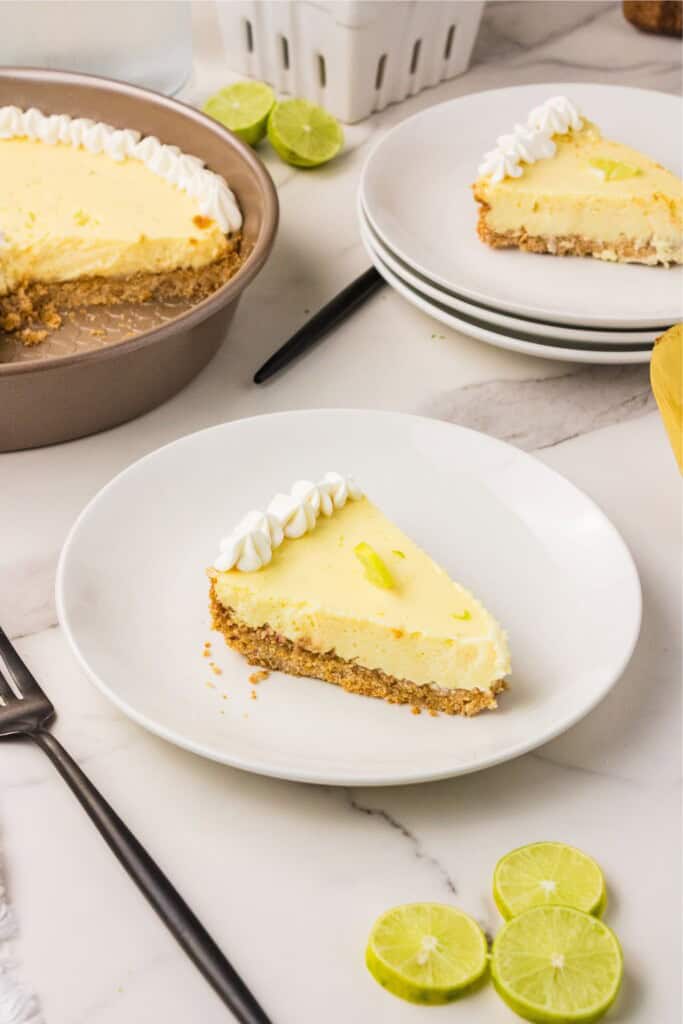 Make ahead key lime pie summer dessert with key limes and whipped cream