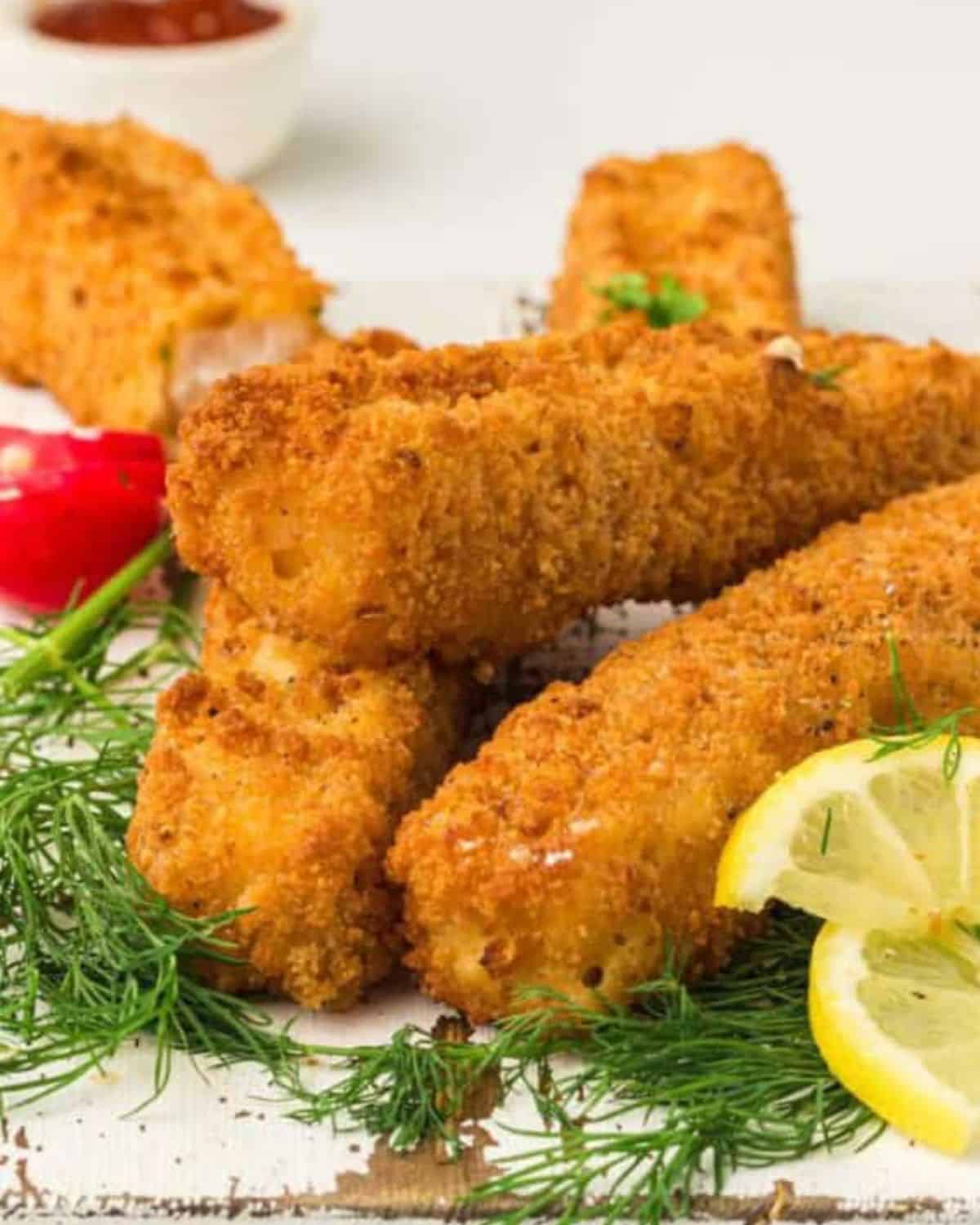 air fryer fish sticks recipe card